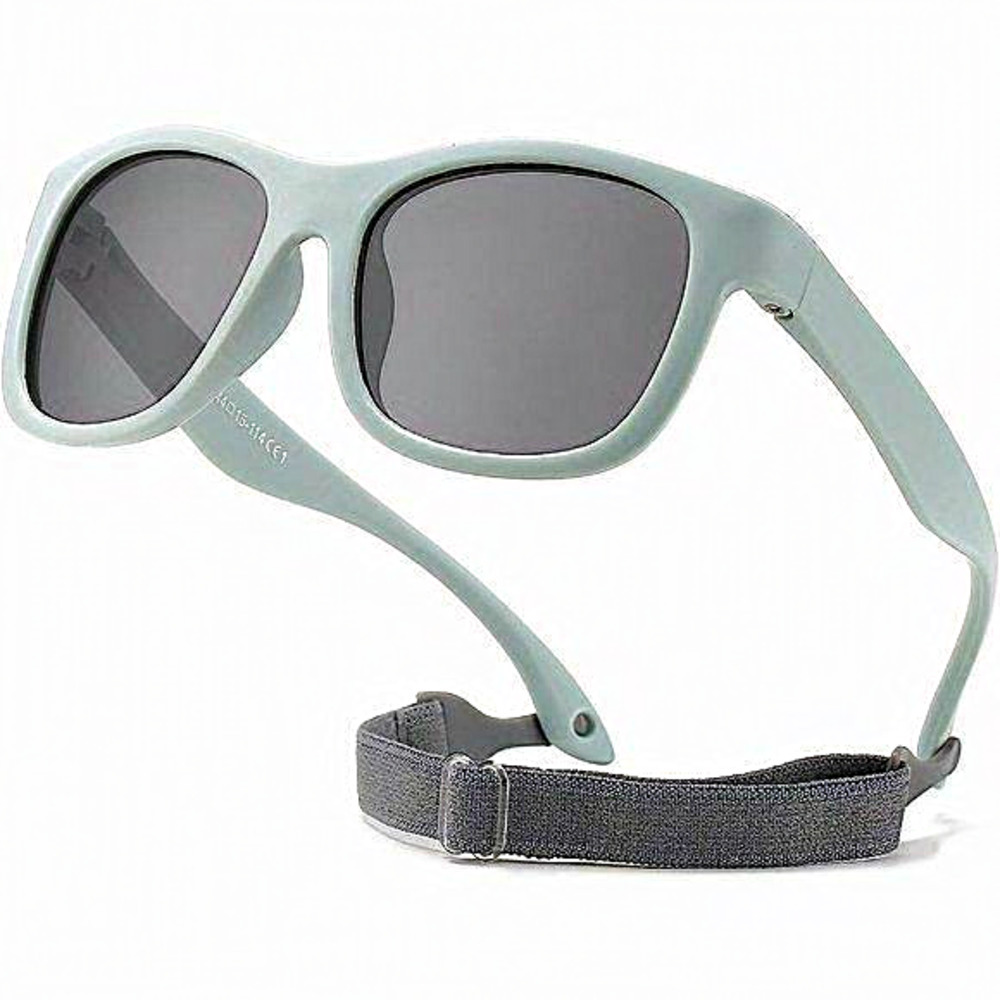 Polarized Unisex Baby Sunglasses , TPEE‎ Flexible Frame with Strap, Age 0-3